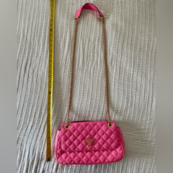 Pink Guess Giully convertible crossbody flap bag. - Picture 10 of 10